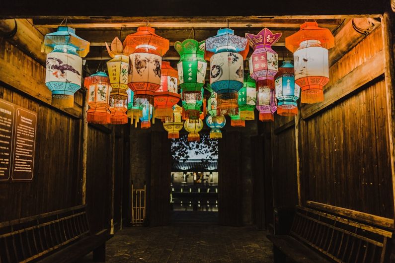 Gaiwan Teapot China - photo of assorted-color Chinese lanterns inside room