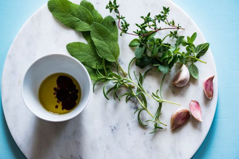 Herbal Tea Mix - flat lay photography of spices on plate
