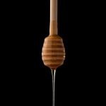 Honey Tea Jar - brown wooden shower head