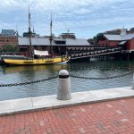 Boston Tea Party - a boat docked at a pier