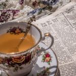 Victorian Tea Party - a cup of tea sitting on top of a saucer